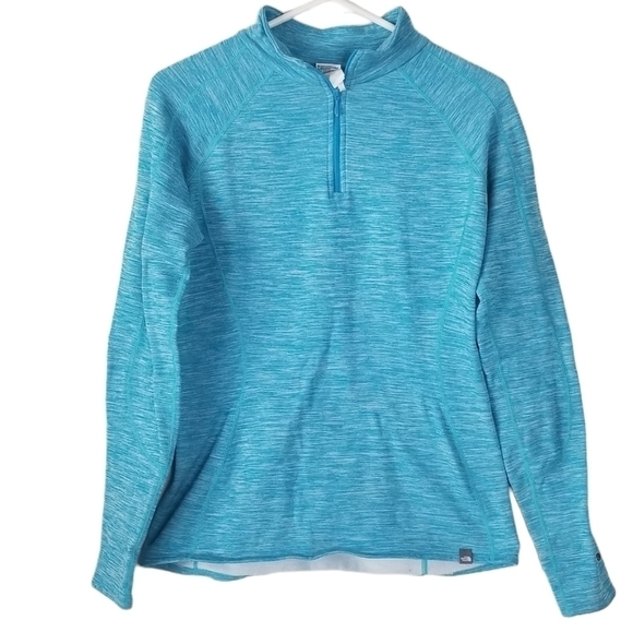 The North Face Expedition Long Sleeve 1/4 Zip Light Blue Pullover Size M - Picture 1 of 12